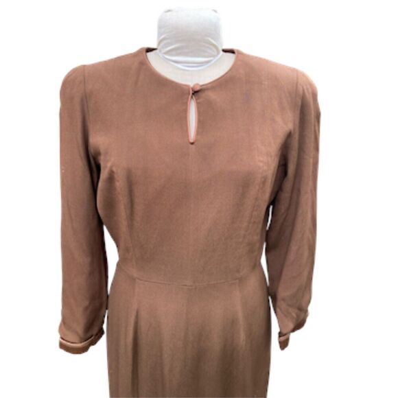 Vintage Ann Tobias Midi Dress Sz. 10 Y2K, 1990’s Long Sleeve,  Back Zip - Picture 3 of 7